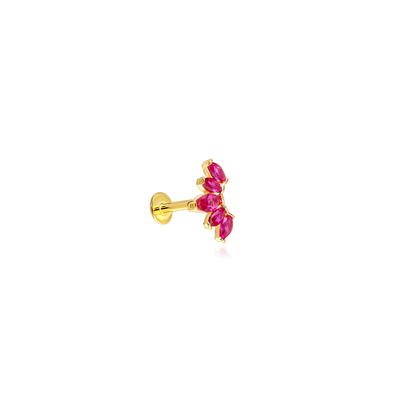 Piercing Oro 18k y circonitas "Riviera"