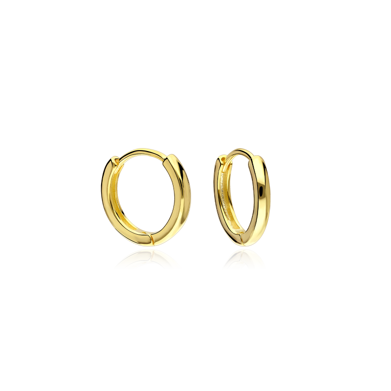 Aros Plata baño Oro 18k 11mm "Truman"