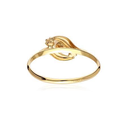 Anillo Oro 9k, perlas y circonitas "Vega"