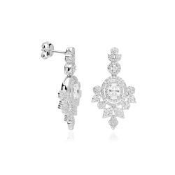 Pendientes Plata primera ley y circonitas "Zenona"