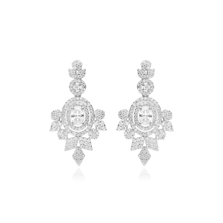 Pendientes Plata primera ley y circonitas "Zenona"