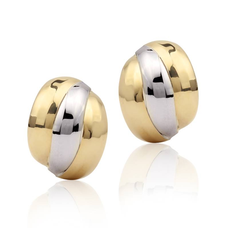 Pendientes "Minesse" Oro Bicolor 18K