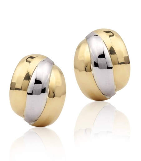 Pendientes "Minesse" Oro Bicolor 18K