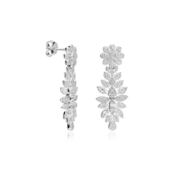 Pendientes Plata primera ley y circonitas "Xenona"