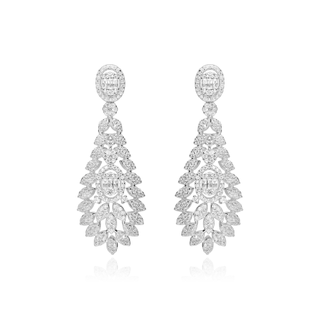 Pendientes Plata primera ley y circonitas "Renona"