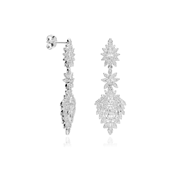 Pendientes Plata primera ley y circonitas "Henona"