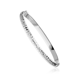 Pulsera rígida plata de primera ley "Cass"