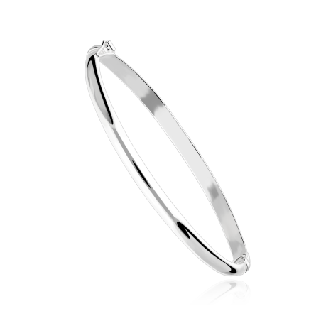 Pulsera rígida lisa plata de ley "Gruten"