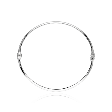 Pulsera rígida lisa plata de ley "Gruten"