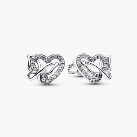 Pendientes Pandora Corazón y mariposa 294476C01