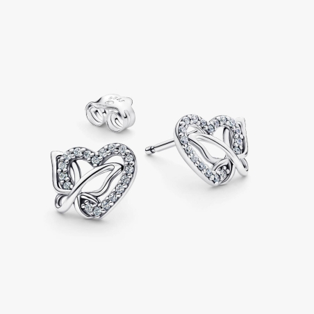 Pendientes Pandora Corazón y mariposa 294476C01
