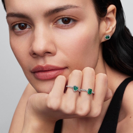 Pendientes Pandora Rectángulo brillante 294501C01