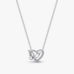 Collar Pandora Corazón y mariposa 394477C01