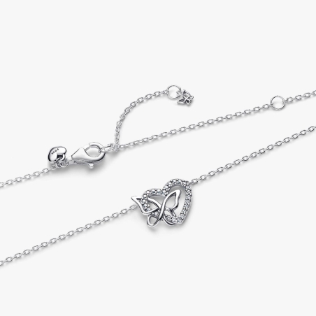 Collar Pandora Corazón y mariposa 394477C01