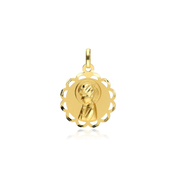 Medalla oro 18k Virgen niña "Saint"