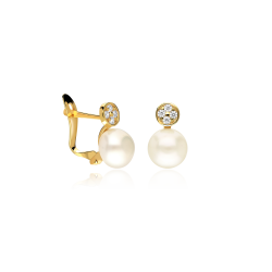 Pendientes plata de ley y baño de oro "Ellen"