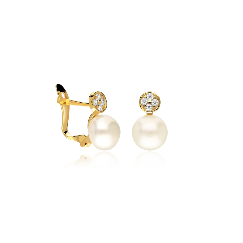 Pendientes plata de ley y baño de oro "Ellen"