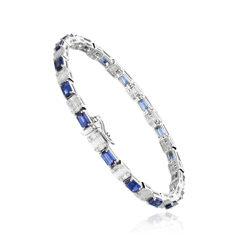 Pulsera Oro 18k zafiros y diamantes 1.87cts "Isha"