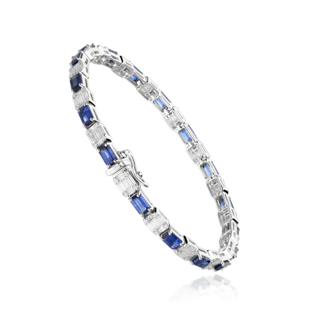 Pulsera Oro 18k zafiros y diamantes 1.87cts "Isha"