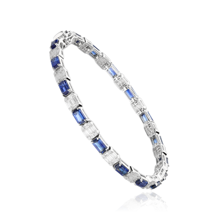 Pulsera Oro 18k zafiros y diamantes 1.87cts "Isha"