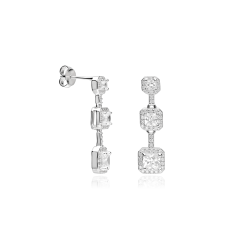 Pendientes plata primera ley y circonitas "Blop"