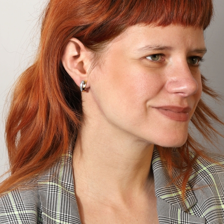 Pendientes Plata primera ley y circonitas "Picass"