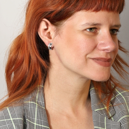 Pendientes Plata primera ley y circonitas "Picass"