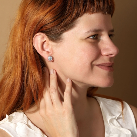 Pendientes Oro 18k, perlas y diamantes 1.176cts "Bride to be"