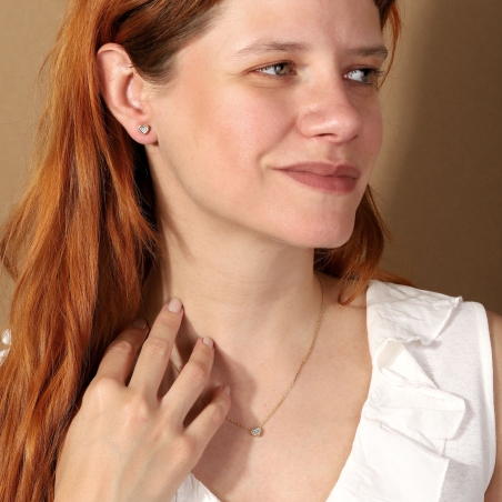 Gargantilla Oro 9k y circonitas "Younbud"