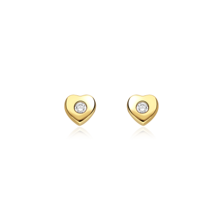 Pendientes Oro 9k y circonita "Lena"