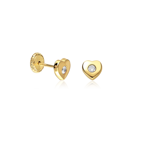 Pendientes Oro 9k y circonita "Lena"