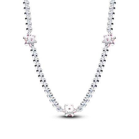 Collar Pandora Tenis flor rosa 394561C01