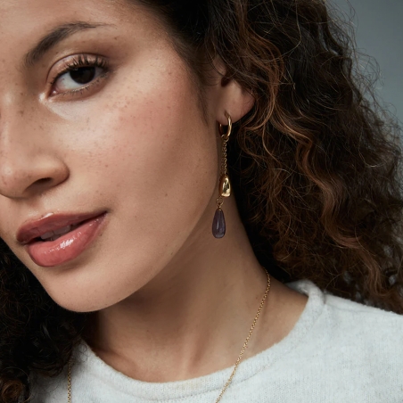 Pendientes Viceroy acero y amatista 15188E01012