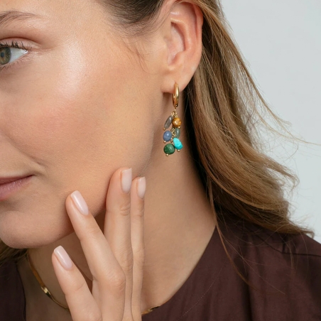 Pendientes Viceroy acero y gemas 14276E01016