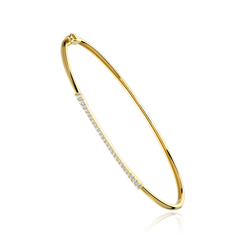 Pulsera Oro 18k y circonitas "Mena"