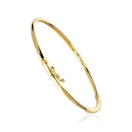 Pulsera Oro 18k y circonitas "Mena"