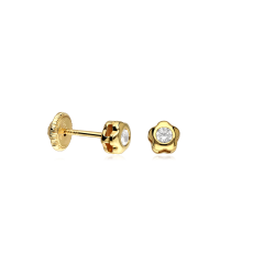 Pendientes Oro 9k y circonitas "Ereda"