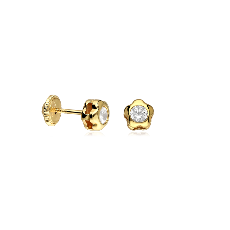 Pendientes Oro 9k y circonitas "Ereda"