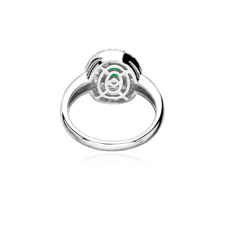 Anillo Oro 18k esmeralda y diamantes 0.44cts "Ganove"