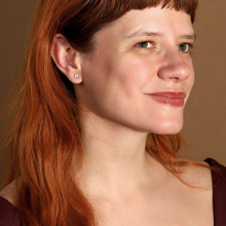 Pendientes Plata ley y circonitas "Mi flor"