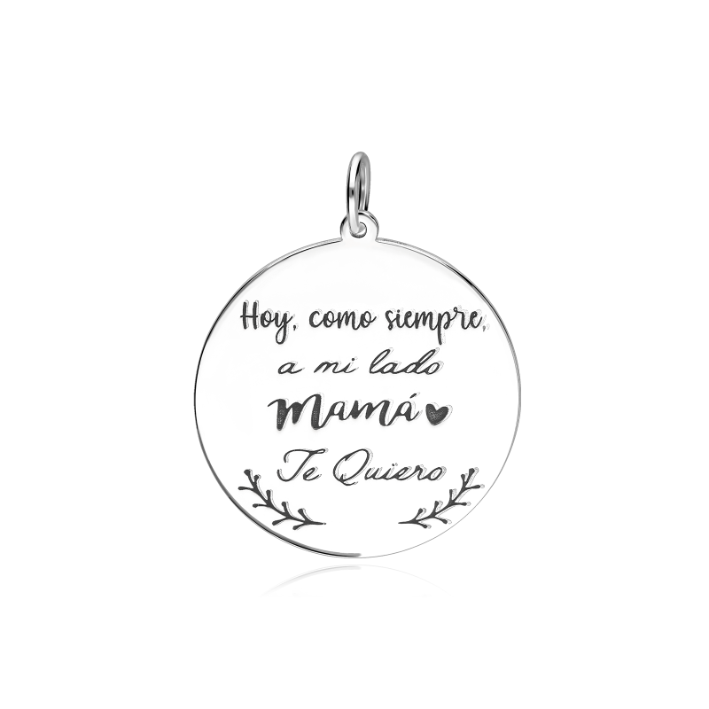 Placa ramo Plata ley con cinta "Hoy como siempre"