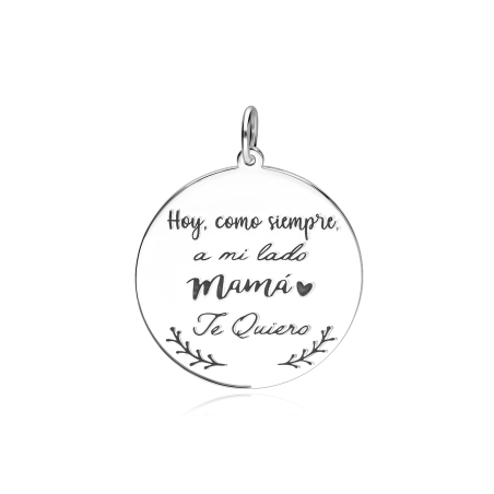 Placa ramo Plata ley con cinta "Hoy como siempre"