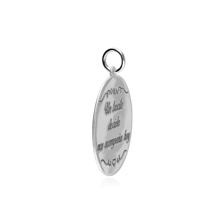 Placa ramo Plata ley con cinta "Trocito de cielo"