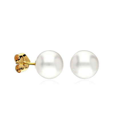 Pendientes Oro 18k y perlas australianas 10mm "Ualabí"