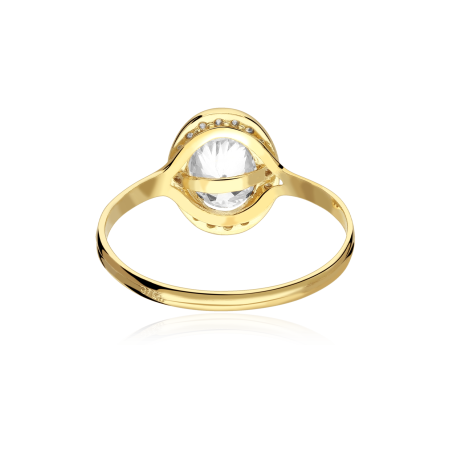Anillo Oro 9k y circonitas "Reina"