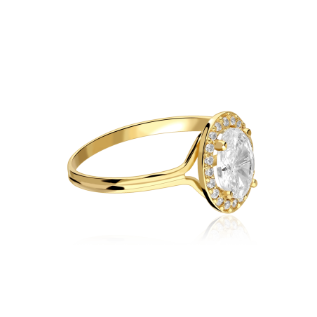 Anillo Oro 9k y circonitas "Reina"