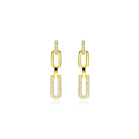 Pendientes Plata primera ley y circonitas "Mina"