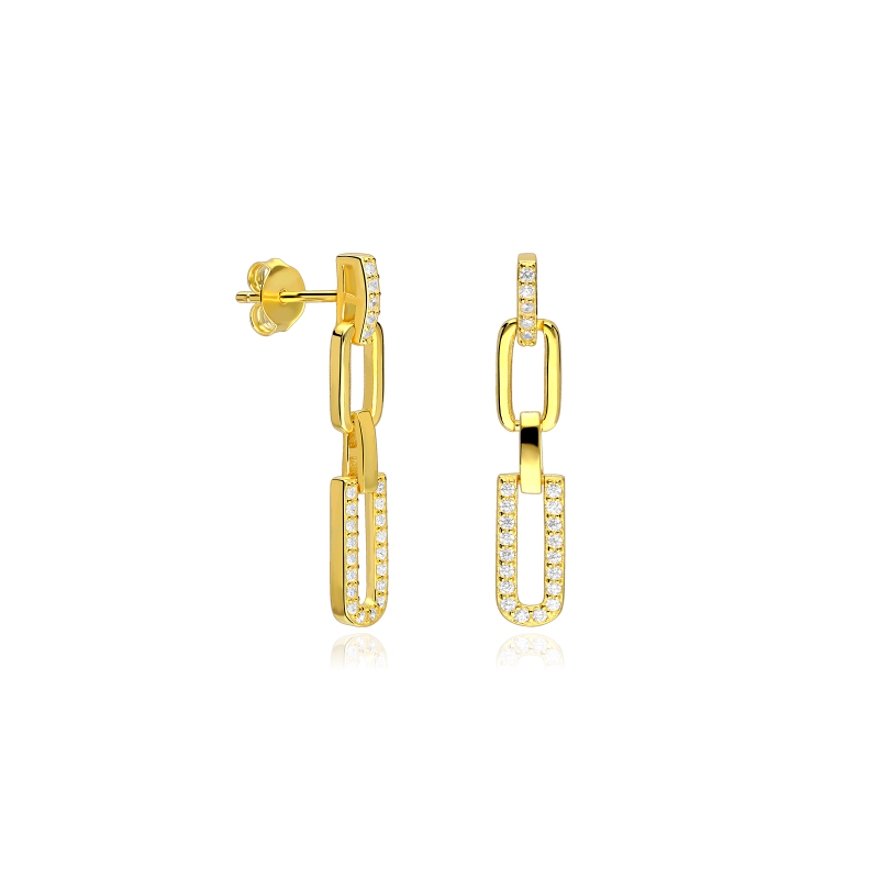 Pendientes Plata primera ley y circonitas "Mina"