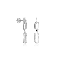 Pendientes Plata primera ley y circonitas "Mina"