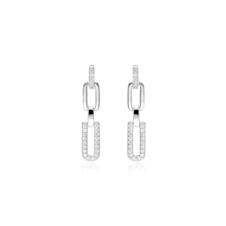 Pendientes Plata primera ley y circonitas "Mina"